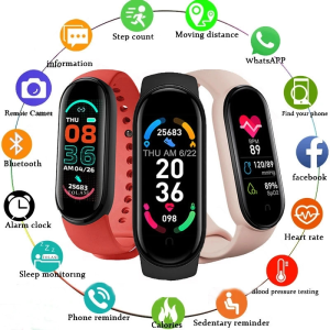 0 main smartwatch pour xiaomi bande m7 m6 intelligent bracelet en silicone montre de sport m4 m3 m5 bracelet intelligent de sport de remise en forme pour android ios