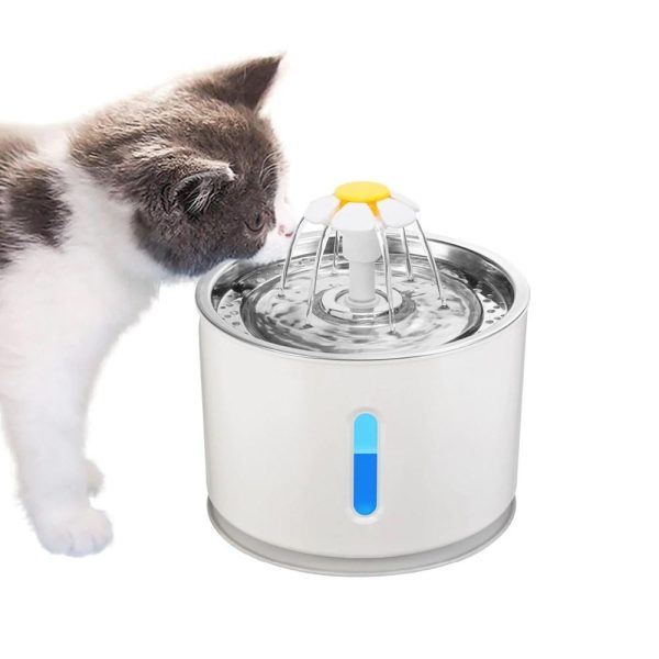 fontaine a eau pour chat fleur accessoires chat au bonheur du chat boutique daccessoires pour votre chat 491901