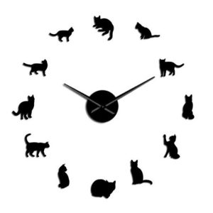 horloge design vie de chat accessoires chat au bonheur du chat boutique daccessoires pour votre chat noir 648849