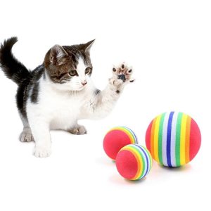 jouet pour chat balle arc en ciel accessoires chat au bonheur du chat boutique daccessoires pour votre chat 307005
