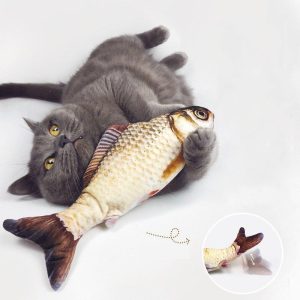 jouet pour chat poisson gigoteur accessoires chat au bonheur du chat boutique daccessoires pour votre chat 288478