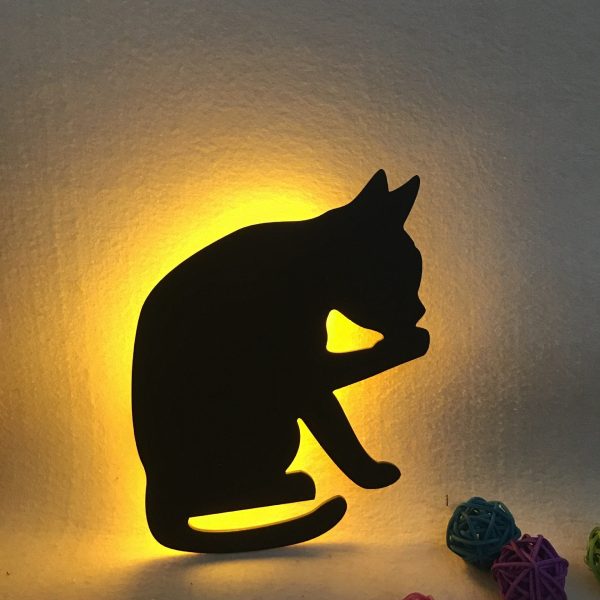 lampe de decoration chat doux reflet accessoires chat au bonheur du chat boutique daccessoires pour votre chat variante 8 481685