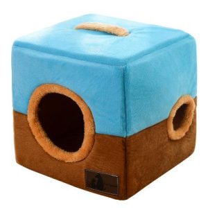 niche pour chat cube tunnel accessoires chat au bonheur du chat boutique daccessoires pour votre chat bleubrun s 265394