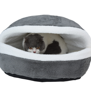 niche pour chat hamburger accessoires chat au bonheur du chat boutique daccessoires pour votre chat gris l 55x40 cm 684309
