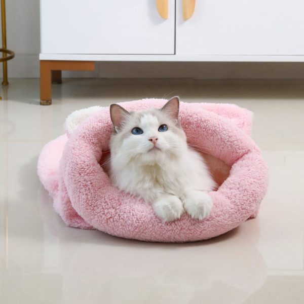 niche pour chat sac de couchage accessoires chat au bonheur du chat boutique daccessoires pour votre chat rose 481992