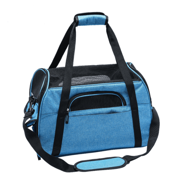 sac de transport pour chat a bandouliere accessoires chat au bonheur du chat boutique daccessoires pour votre chat bleu m 217243