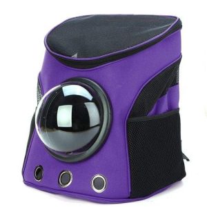 sac de transport pour chat astronaute accessoires chat au bonheur du chat boutique daccessoires pour votre chat violet 592042