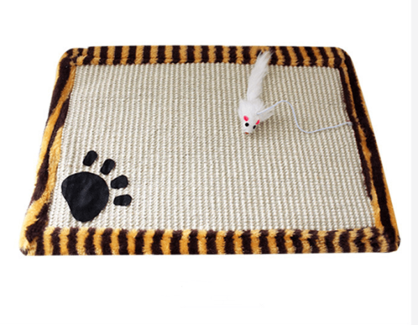 tapis a griffes patte accessoires chat au bonheur du chat boutique daccessoires pour votre chat jaune et noir 226365