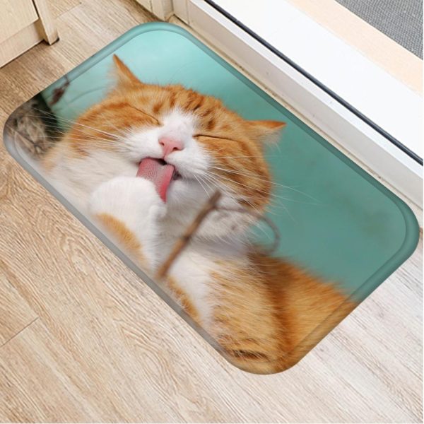 tapis anti glisse chat mignon realiste accessoires chat au bonheur du chat boutique daccessoires pour votre chat variante 1 412337