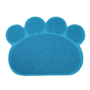tapis de sol pour litiere patte de chat tapis de sol au bonheur du chat boutique daccessoires pour votre chat bleu 611336